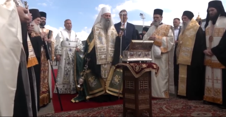 Βελιγράδι: Συγκίνηση στην υποδοχή του θαυματουργής Αγίας Ζώνης της Υπεραγίας Θεοτόκου
