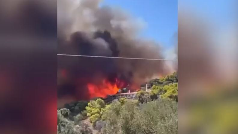 Τραγωδία στη Σαλαμίνα: Δύο νεκροί από την φωτιά – Εκκενώθηκαν οικισμοί