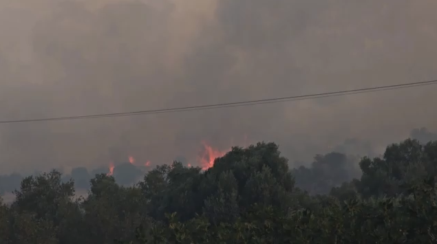 Μάχη με τις φλόγες στον Κουβαρά Αττικής – Σε κόκκινο συναγερμό για πυρκαγιές και αύριο Τρίτη